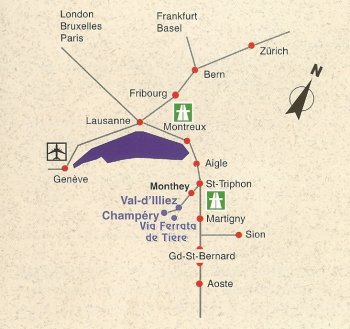 Ubicazione Ferrata di Tière (27104 bytes)